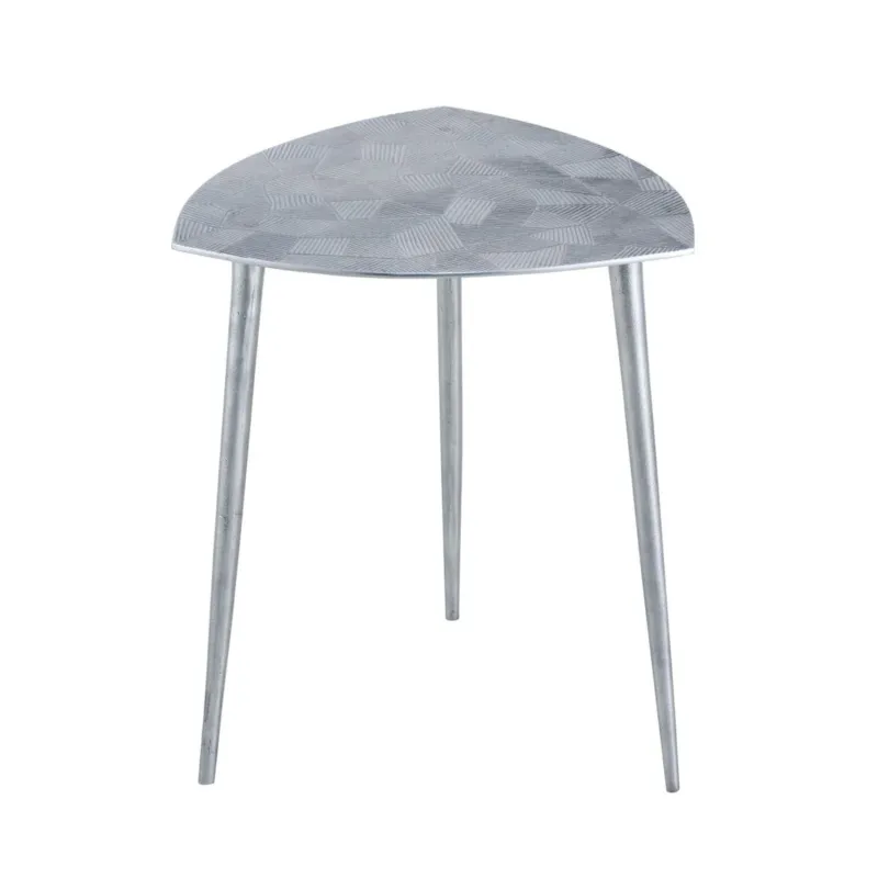 Beistelltisch – Aluminium, Silber Finish, Dreieck Design - Alster | MVG Voglrieder
