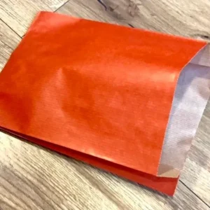 Faltenbeutel rot 15x21cm Geschenktüte