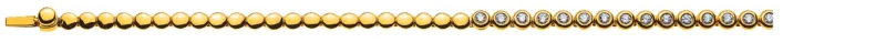 Collier Tennis Gelbgold 750 mit 54 Brillanten 1.88 ct.