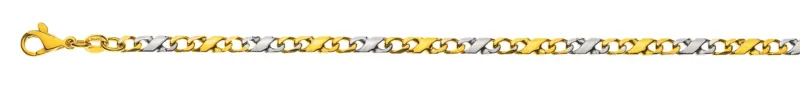 Collier Bicolor Gelb-/Weissgold 750 poliert 3,5 mm