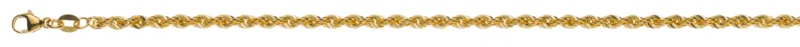 Collier Kordelkette halbmassiv Gelbgold 375 ca. 3.1mm