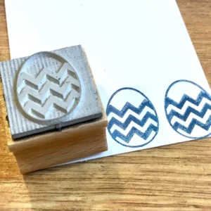 Stempel Osterei Chevron 2x2cm (Bunte Bordschätze)