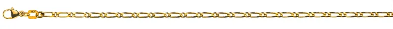 Armband Figaro 1&1 diamantiert Gelbgold 750 ca. 2.3 mm