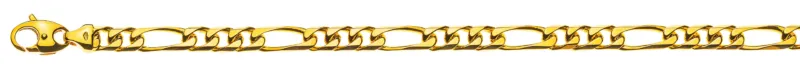 Collier Figaro 8-fach diamantiert Gelbgold 750 ca. 6.0mm
