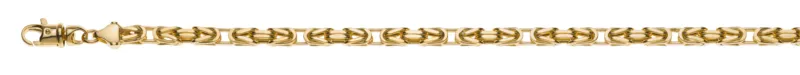 Collier Konigskette klassisch Halbmassiv Gelbgold 750 ca. 4.0mm