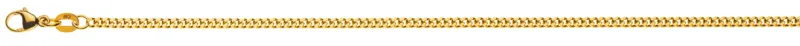 Collier Panzerkette geschliffen Gelbgold 750 ca. 2.3mm