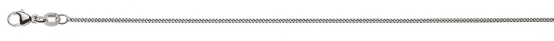 Collier Panzerkette geschliffen Weissgold 375 ca. 1,4mm