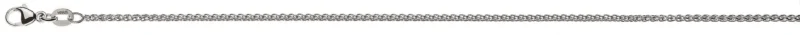 Collier Zopf Weissgold 375 ca. 1.65mm