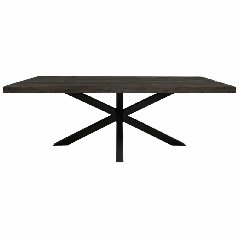 Esszimmertisch – Mangoholz Material, Metallgestell, Rechteckig Design, 300 cm - Denver | Starfurn
