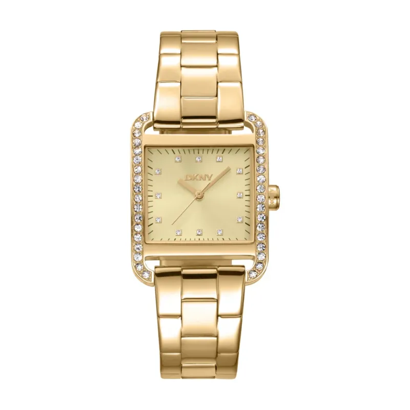 DKNY Damenuhr City Glitz Gold Edelstahl
