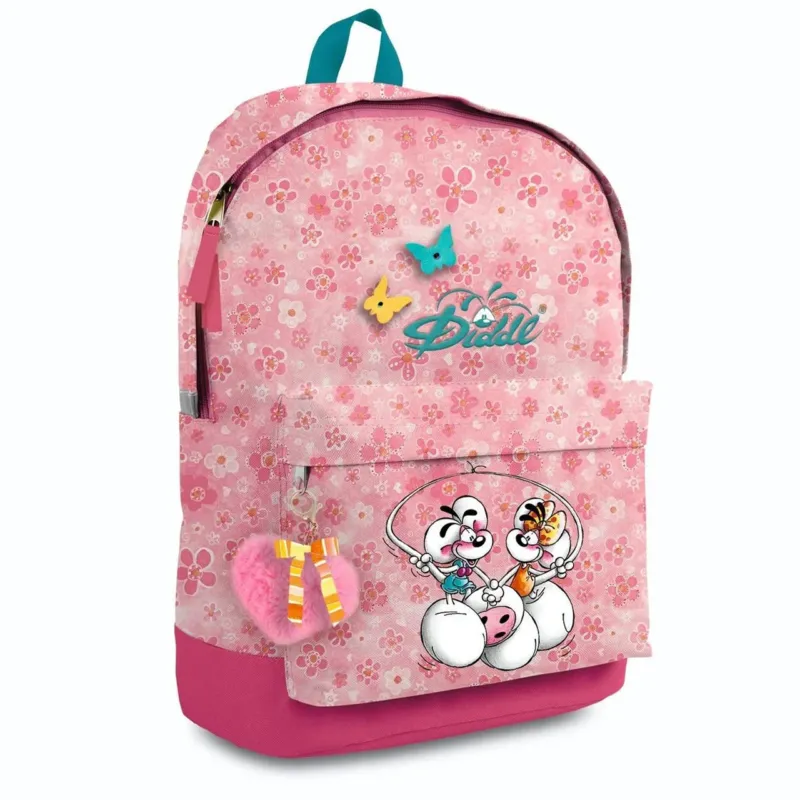 Diddl Rucksack · Diddl & Diddlina · Rosa · mit Anhänger