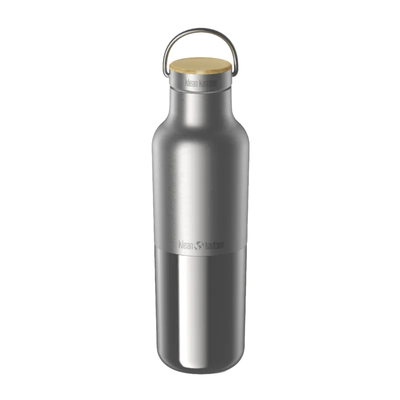 Edelstahl Isolierflasche Rise Reflect 355ml Bambus Loop Cap