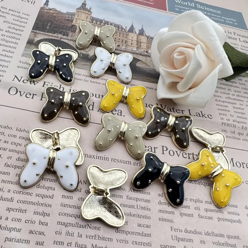 30mm Butterfly Starry Metal Large Shank Buttons 50 Pack