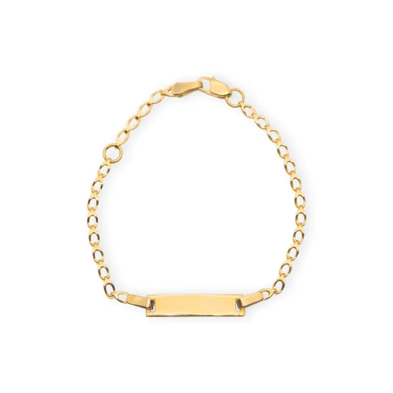 Baby Kinder Gelbgold 18 Karat Bracelet mit Gratis Gravur - GB-647/18