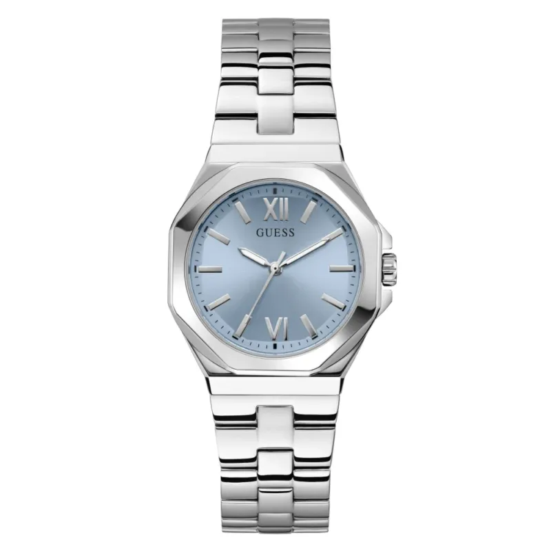 GUESS Damenuhr EMPRESS Silber Blau