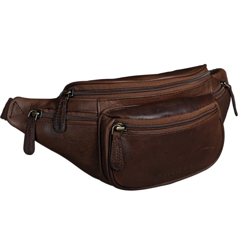 "Eliah" Vintage Gürteltasche Leder für Damen und Herren
