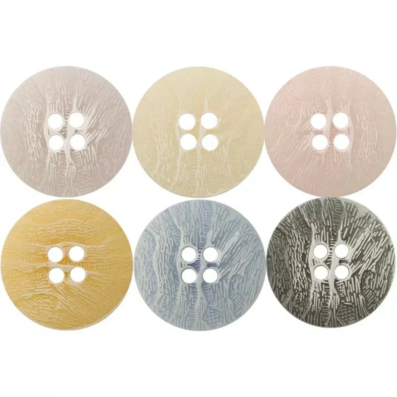 15/20/25mm Round 4 Hole Black, Sky Blue, Pink and Violet Urea Buttons