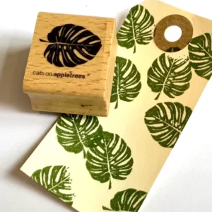 Holzstempel Monsterablatt (Cats on appletrees)