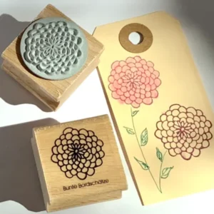 Holzstempel Dahlie 3x3cm (Bunte Bordschätze)