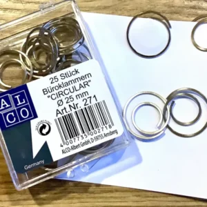 Büroklammer Circular 25mm 25St. - Polly Paper - Umweltfreundliche Schreibwaren