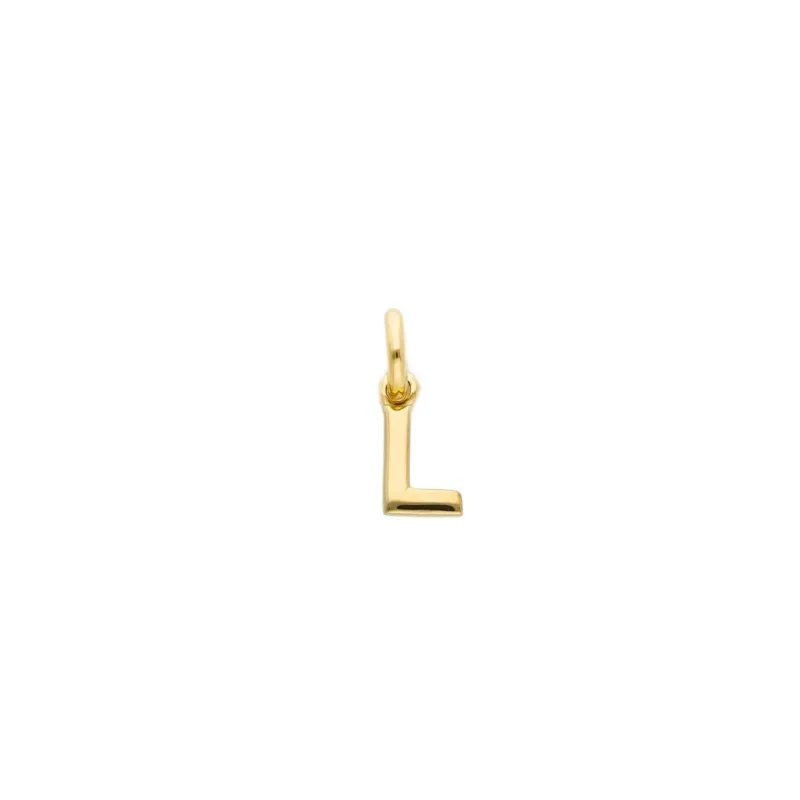 Gelbgold Buchstaben Anhänger - 18 Karat Gold - 750 - L