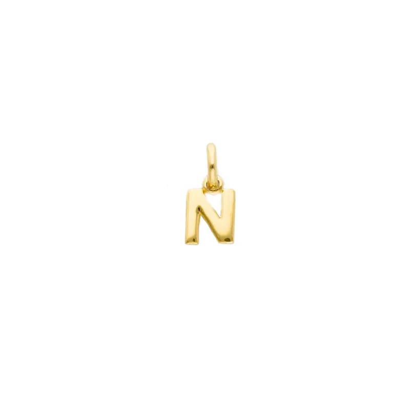 Gelbgold Buchstaben Anhänger - 18 Karat Gold - 750 - N