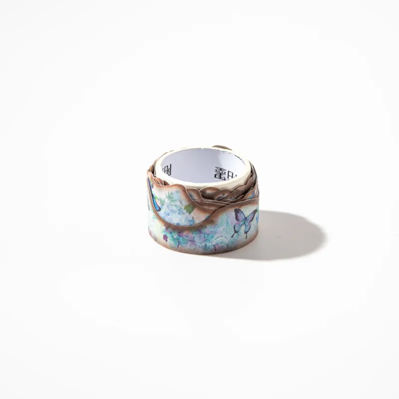 Irregular Edge Butterfly Washi Tape - Blue
