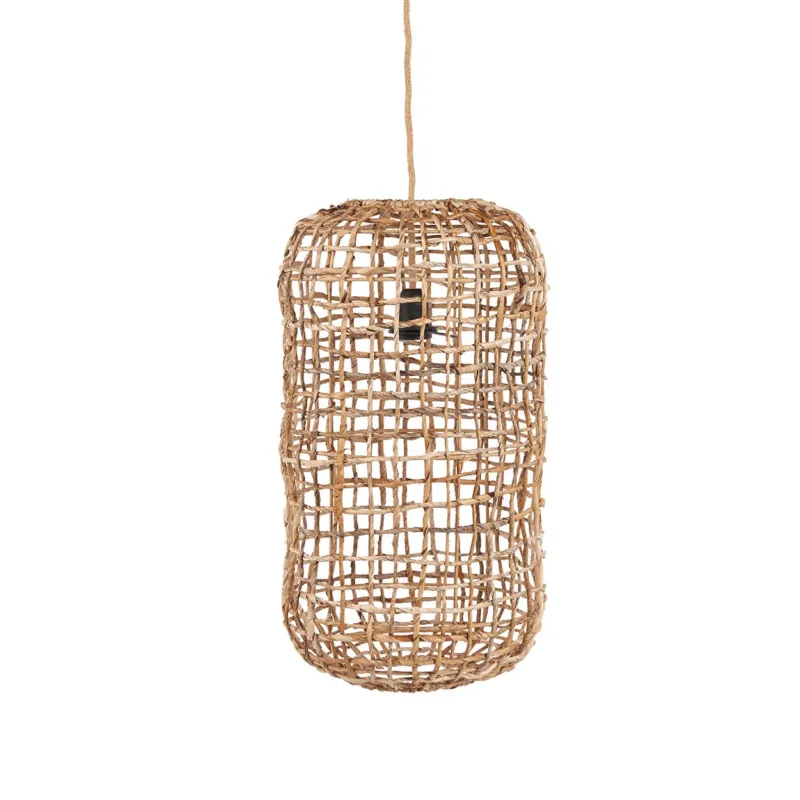Pendelleuchte – Bananenblatt, Geflochtenes Design, Nestform, M - Kuso | Bazar Bizar Antwerp