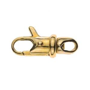 Karabiner Gelbgold 750 drehbar rund, 16x5mm