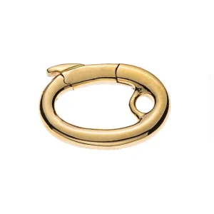 Karabiner Gelbgold 750 Klick oval, 12.7x8.45mm