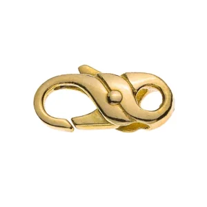 Karabiner Fantasie Gelbgold 750, 14x6mm, verstiftet