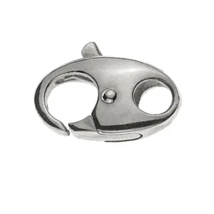 Karabiner Weissgold 750 oval verstiftet 14x8mm