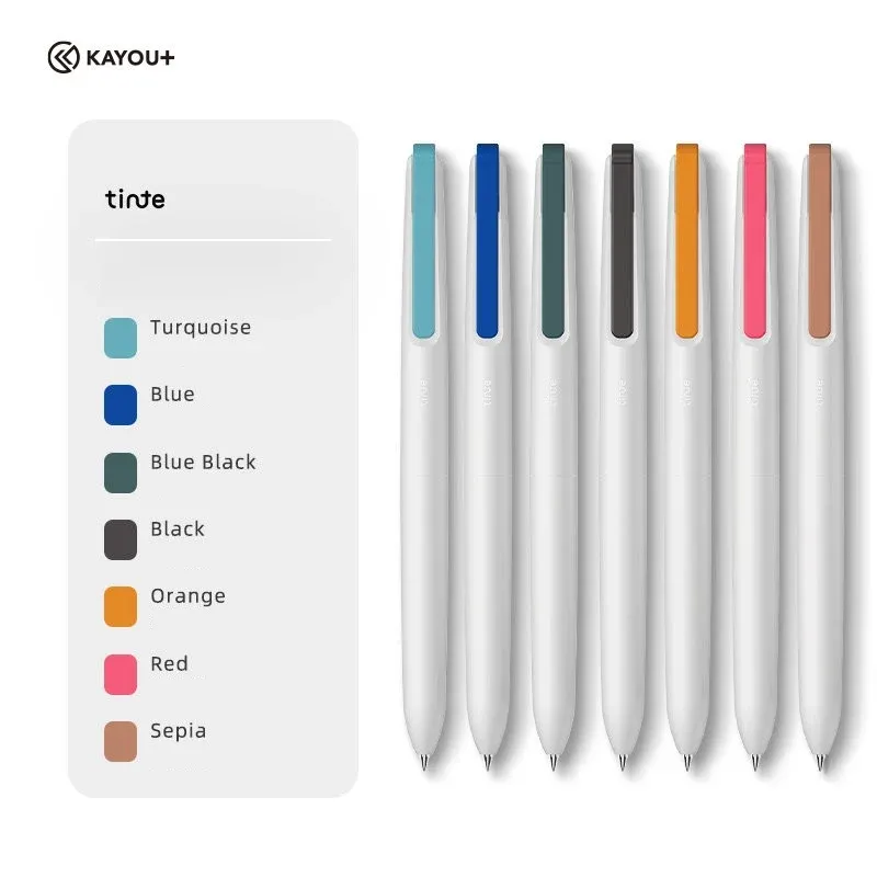KAYOU Tinte Colored Retractable Gel Pen – 0.5mm,7 Ink Colors 7 Colors