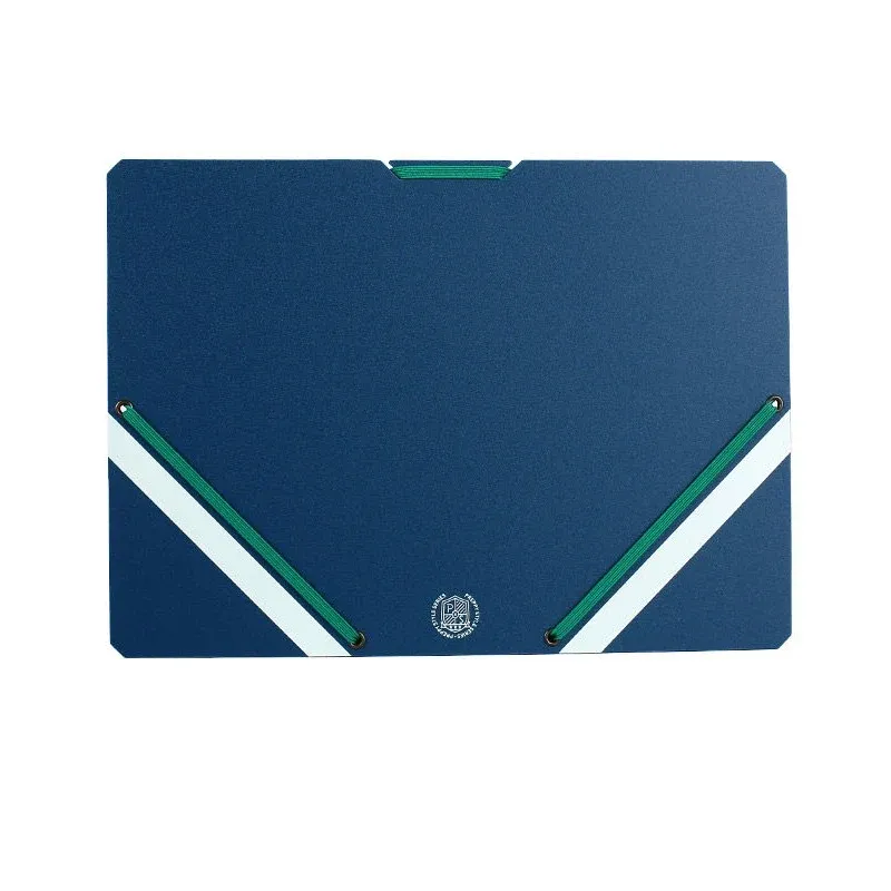 KING JIM SAND IT A4 Landscape Strap File Folder, Collegiate Limited Edition Ocean Blue