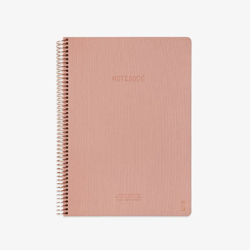 KOZO SPIRAL-BOUND NOTEBOOK A4 // MUTED BLUSH