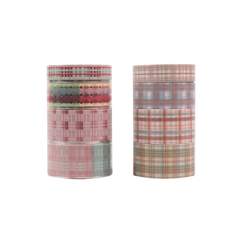 London Daily Plaid Washi & PET Tape - Set of 8