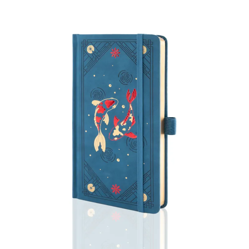 Lotus & Koi Travelers Notebook - Navy