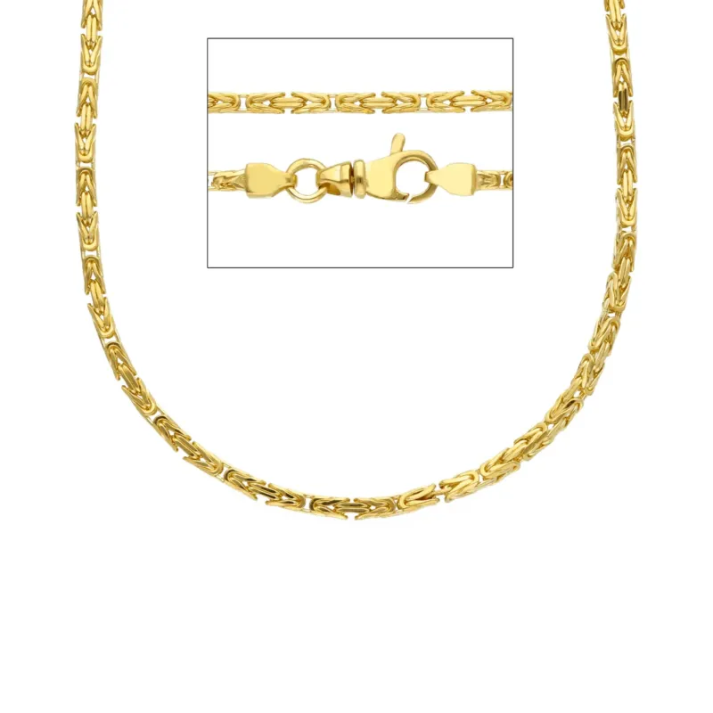 Massive Königsketten Halsketten – 18K 750 Gelbgold - MZM050GG