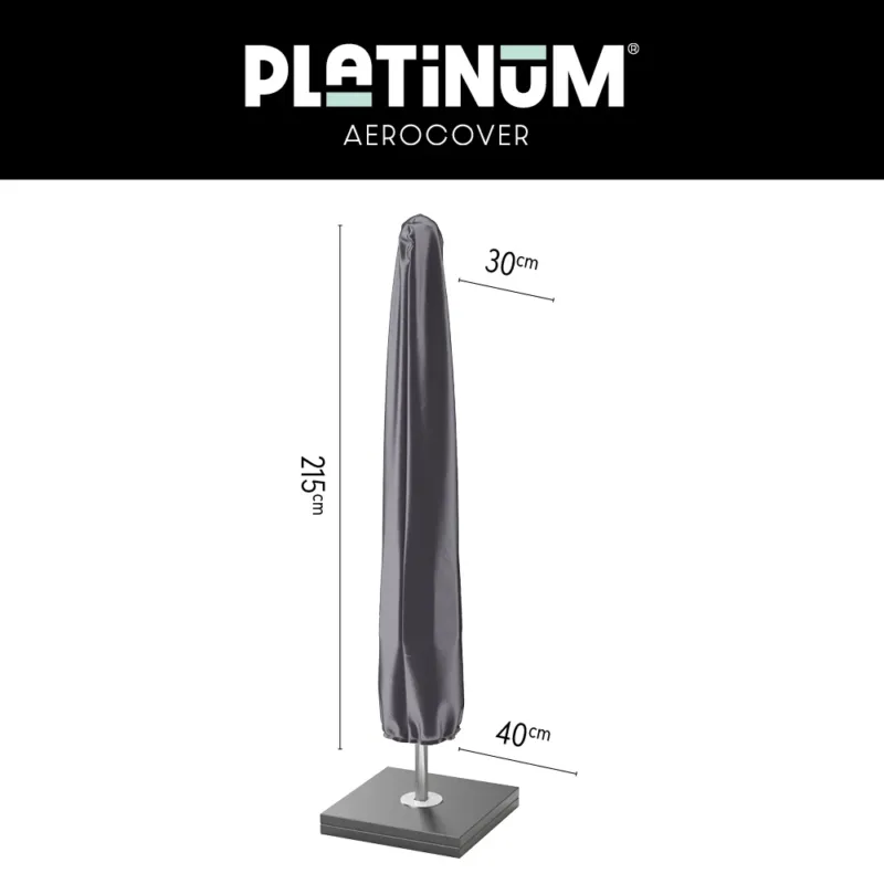 Platin-Sonnenschirmabdeckung H215x30/40cm
