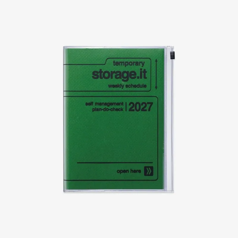 CALENDAR SEP 2026 - DEC 2027 A5 // STORAGE.IT GREEN