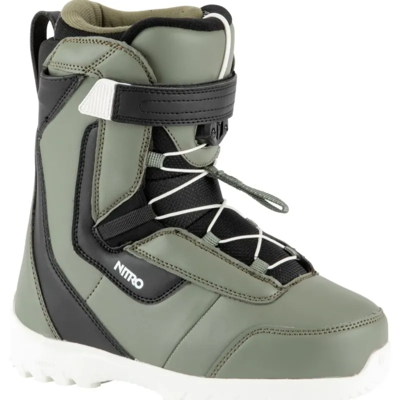 Nitro Droid QLS CHARCOAL-BLK-WHT Snowboardboot Kinder-Nitrobags-Shop