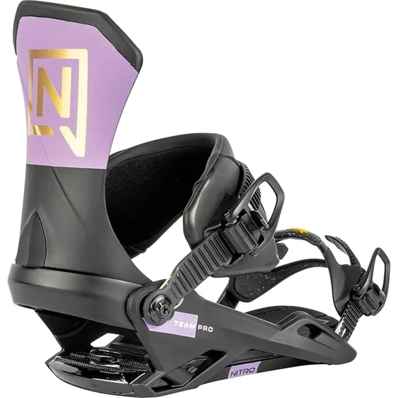 Nitro TEAM PRO Snowboard Bindung PRO PURPLE-BLACK-GOLD 2024-Nitrobags-Shop