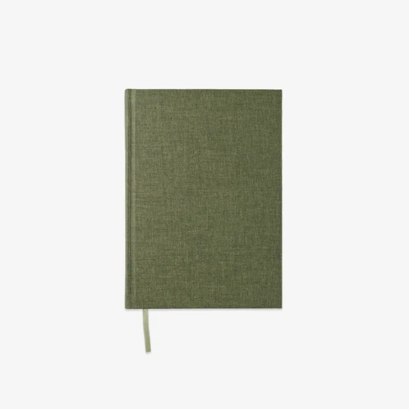 Green notebook with a textured cover