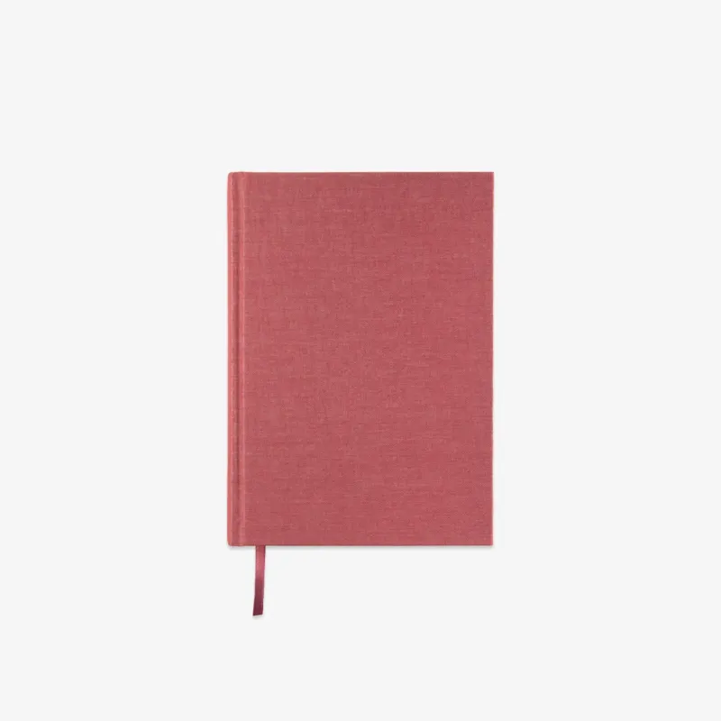 Linned hardcover notebook in red
