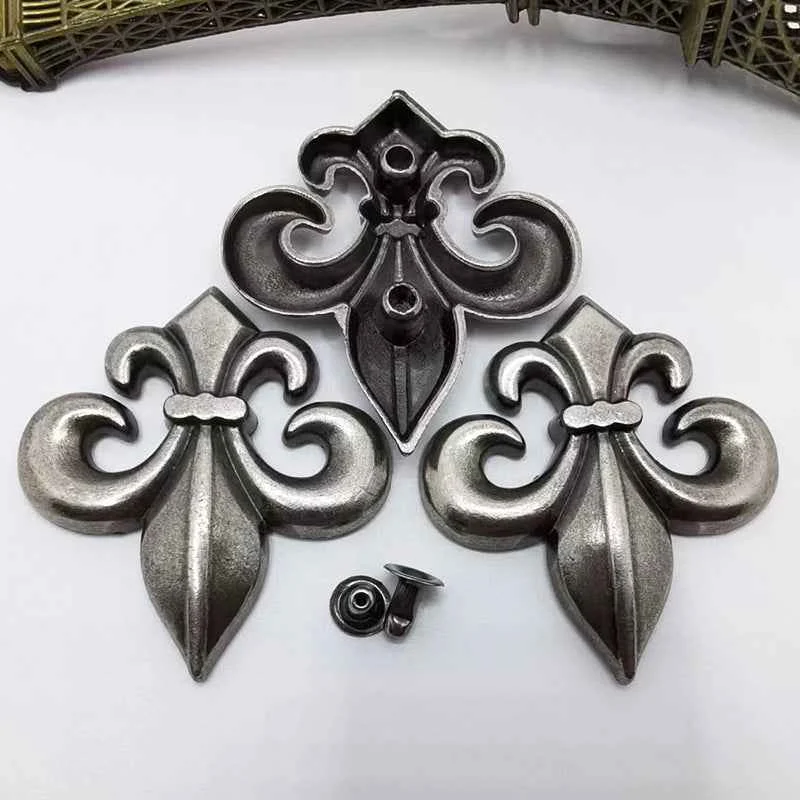 Vintage Chrome Heart Rivets Antique Silver Zinc Alloy Studs 20pcs