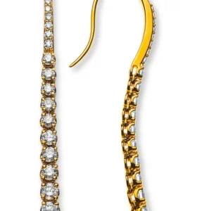 Diamant Ohrhänger Gelbgold 750 mit 36 Brillanten H SI 1.17ct.