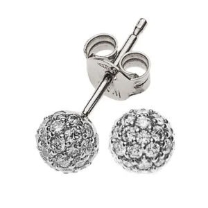 Diamant Ohrstecker Kugeln Weissgold 750 mit 72 Brillanten