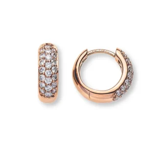 Kreolen Rotgold 750 mit 44 Brillanten 0.47ct. D:12mm