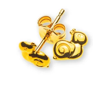 Ohrstecker Schnecke Gelbgold 750