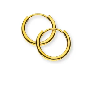Creolen Gelbgold 750 Rund-Profil D: 12.5mm